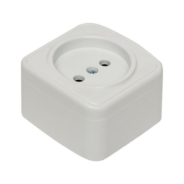 Розетка 1-м ОП Минск 10А IP20 без заземл. бел. Basic EGR10-022-10