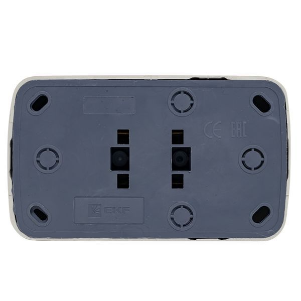 Розетка 2-м ОП Минск 10А IP20 без заземл. бел. Basic EGR10-102-10