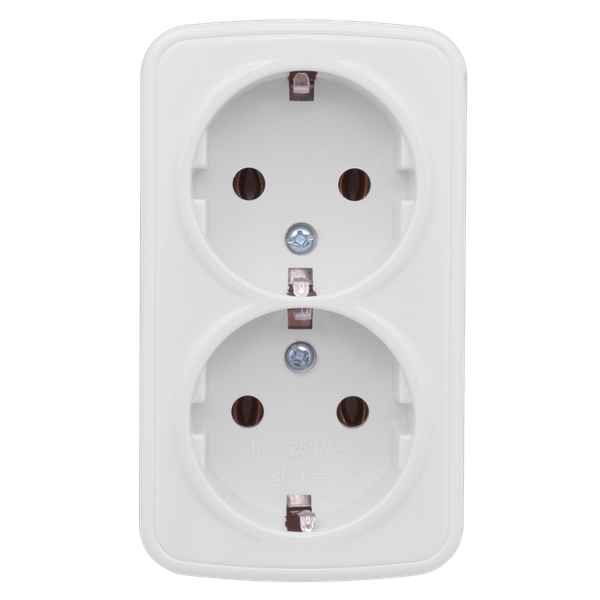 Розетка 2-м ОП Минск 16А IP20 с заземл. бел. Basic EGR16-128-10 Розетка 2-м ОП Минск 16А IP20 с заземл. бел. Basic EGR16-128-10