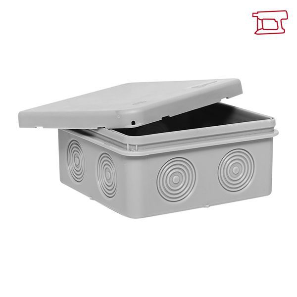 Коробка распределительная КМР-030-035 85х85х40 IP54 с крышкой для прямого монтажа без мембранных вводов сер. plc-kmr-030-035