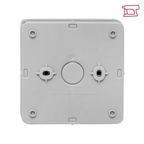 Коробка распределительная КМР-030-035 85х85х40 IP54 с крышкой для прямого монтажа без мембранных вводов сер. plc-kmr-030-035