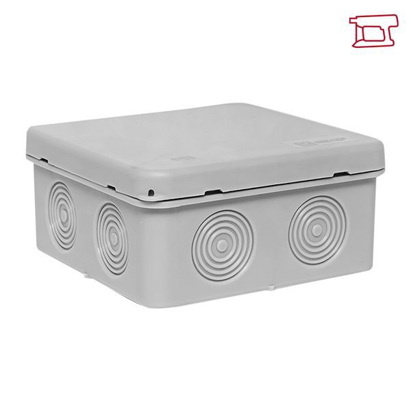 Коробка распределительная КМР-030-035 85х85х40 IP54 с крышкой для прямого монтажа без мембранных вводов сер. plc-kmr-030-035