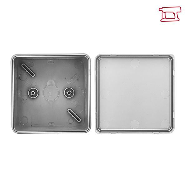 Коробка распределительная КМР-030-035 85х85х40 IP54 с крышкой для прямого монтажа без мембранных вводов сер. plc-kmr-030-035