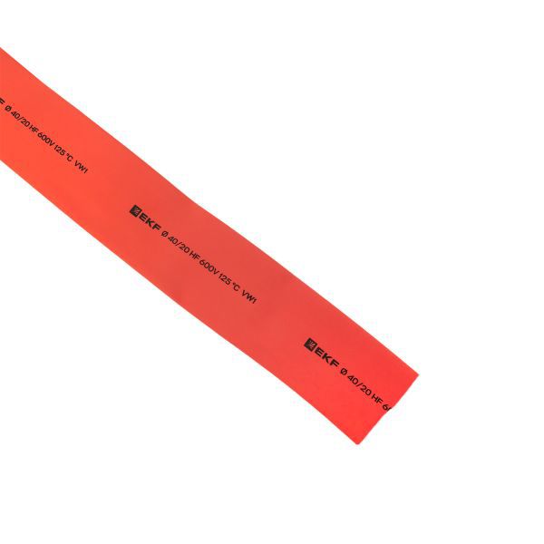 Трубка термоусадочная ТУТ нг 40/20 красн. (уп.50м) tut-40-r