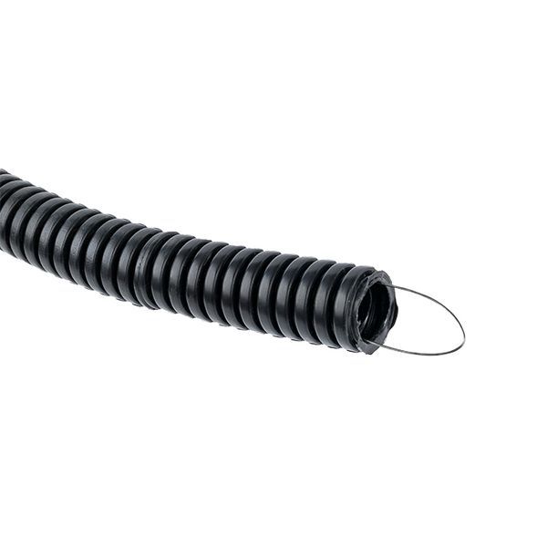 Труба гофрированная FRHF d20мм с протяжкой черн. (уп.100м) Plast PROxima EKF FRHF-20