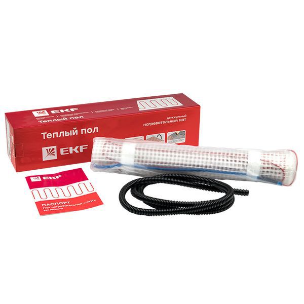 Комплект "Теплый пол" (мат) двухжил. "Уют" 6кв.м 900Вт Proxima EKF nm2-900-6