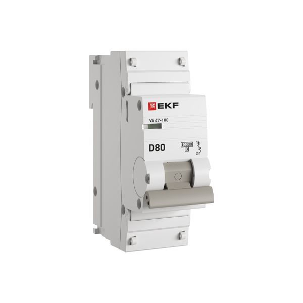 Выключатель автоматический модульный 1п D 80А 10кА ВА 47-100 PROxima mcb47100-1-80D-pro