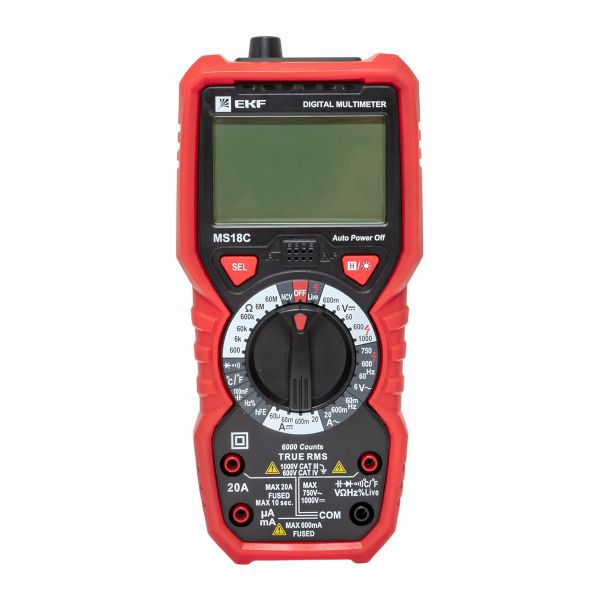 Мультиметр цифровой MS18C Expert EKF In-180701-pm18C