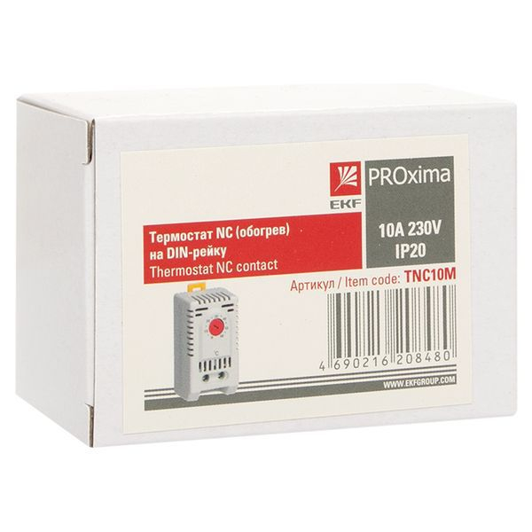 Термостат EKF NC обогрев на DIN-рейку 10А 230В IP20 PROxima