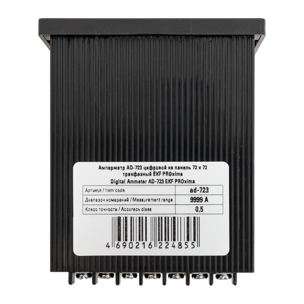 Амперметр цифровой AD-723 на панель 72х72 трехфазный EKF ad-723