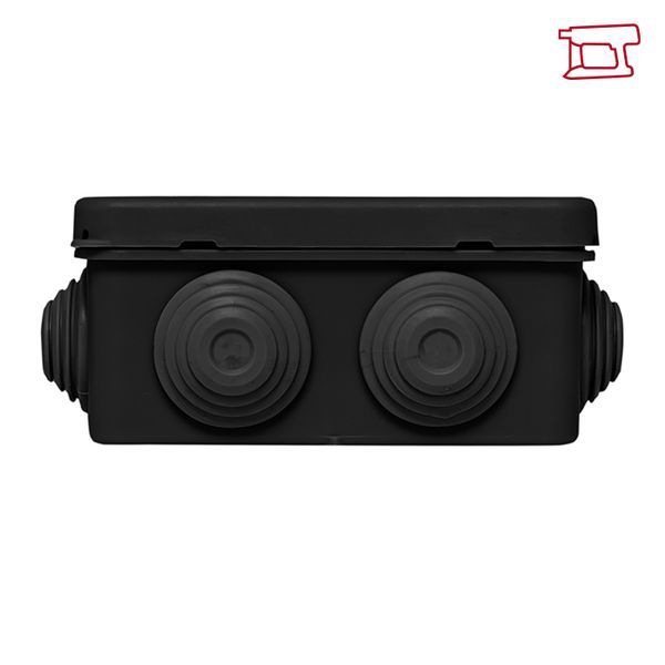 Коробка распаячная КМР-030-031 с крышкой 80х80х50 7 мембранных вводов IP54 черн. EKF plc-kmr-030-031-b