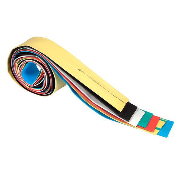 Термоусадочная трубка ТУТ набор разного диаметра 7 цветов по 7 шт длина 1 метр PROxima