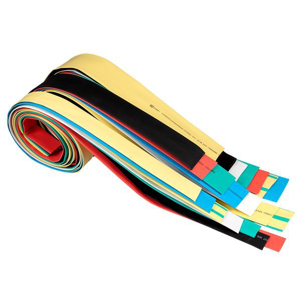 Термоусадочная трубка ТУТ набор разного диаметра 7 цветов по 7 шт длина 1 метр PROxima