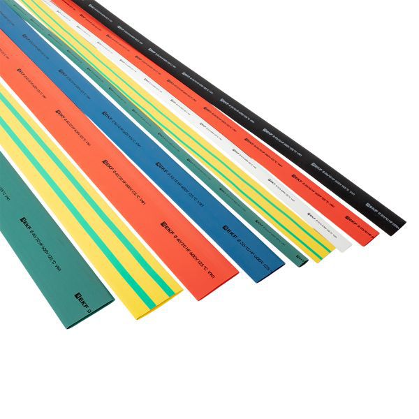 Термоусадочная трубка ТУТ набор разного диаметра 7 цветов по 7 шт длина 1 метр PROxima