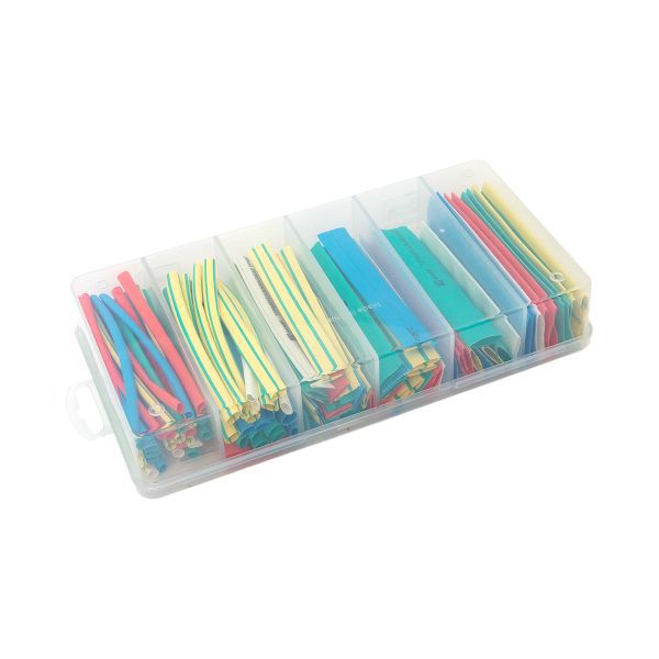 Термоусаживаемая трубка ТУТ набор бокс 5 цветов разного диаметра, по 100мм., 105 шт PROxima