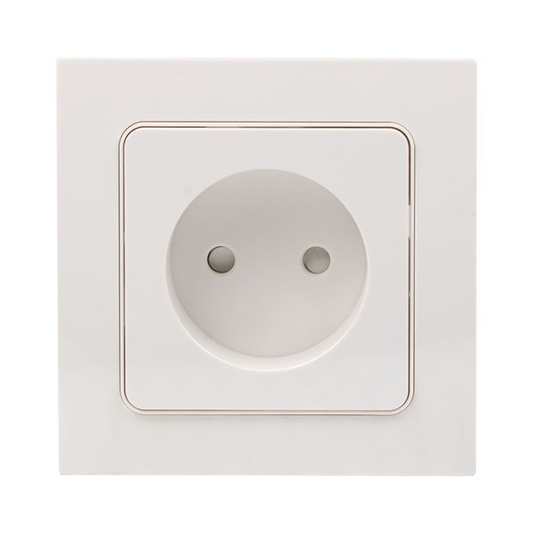 Механизм розетки 1-м СП Стокгольм 10А IP20 без заземл. защ. шторки бел. PROxima EKF EYR10-022-10