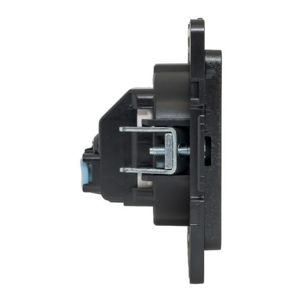 Механизм розетки 1-м СП Стокгольм 10А IP20 без заземл. защ. шторки черн. PROxima EKF EZR10-022-10