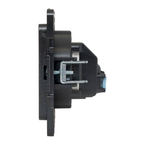 Механизм розетки 1-м СП Стокгольм 10А IP20 без заземл. защ. шторки черн. PROxima EKF EZR10-022-10