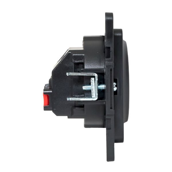 Механизм розетки 1-м СП Стокгольм 16А IP20 с заземл. защ. шторки черн. PROxima EKF EZR16-028-10