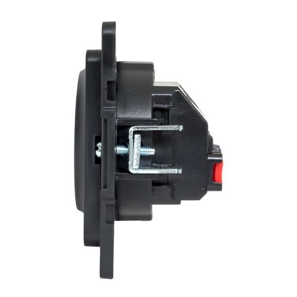 Механизм розетки 1-м СП Стокгольм 16А IP20 с заземл. защ. шторки черн. PROxima EKF EZR16-028-10