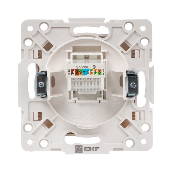 Механизм розетки RJ-45 1-м Стокгольм бел. PROxima EKF EYK01-035-10