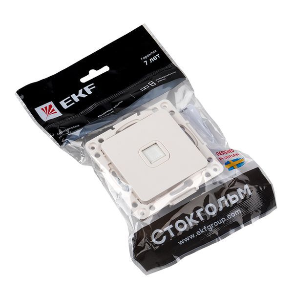 Механизм розетки RJ-45 1-м Стокгольм бел. PROxima EKF EYK01-035-10