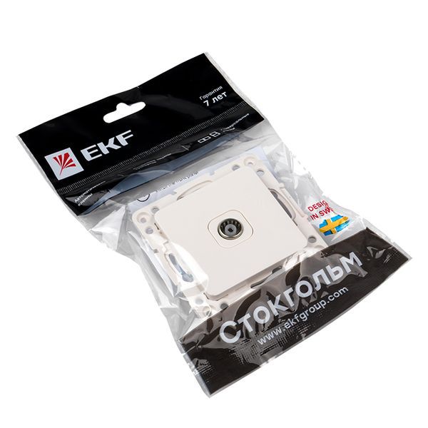 Механизм розетки TV 1-м Стокгольм 75Ом 5-862МГц бел. PROxima EKF EYA00-027-10