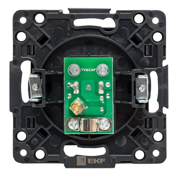 Механизм розетки TV 1-м Стокгольм 75Ом 5-862МГц черн. PROxima EKF EZA00-027-10
