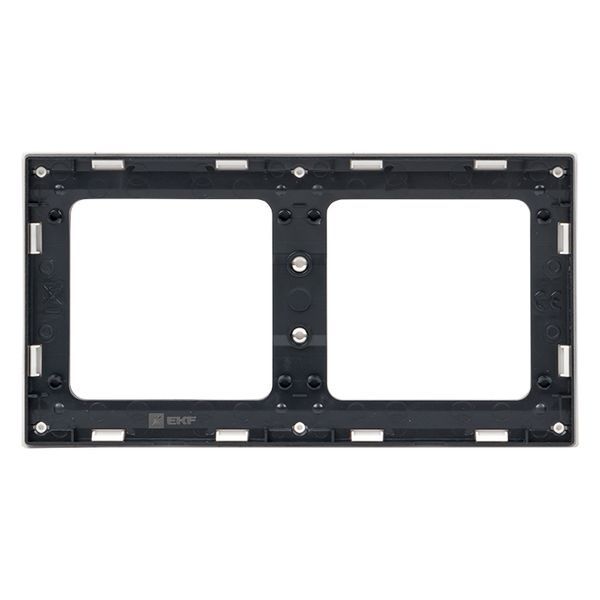 Рамка 2-м Стокгольм бел. с линией цвета черн. PROxima EKF EXM-G-305-10