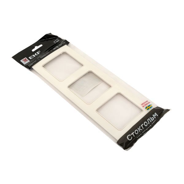 Рамка 3-м Стокгольм бел. PROxima EKF EZM-G-302-20