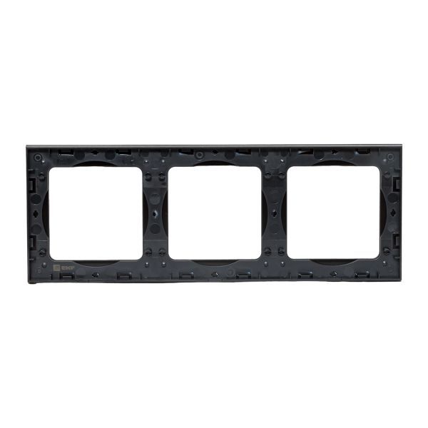 Рамка 3-м Стокгольм металл. черн. PROxima EKF EZM-G-304-10