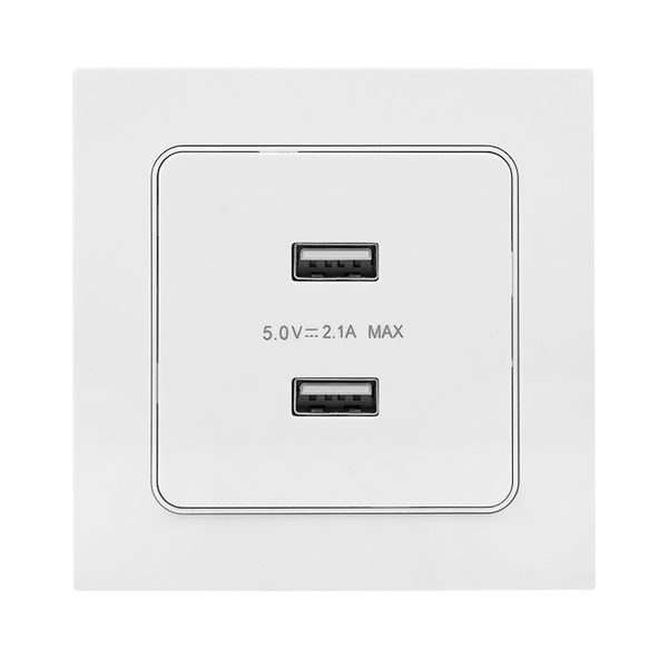 Механизм розетки USB 2-м Стокгольм 2.1А бел. PROxima EKF EYR16-028-10-2USB