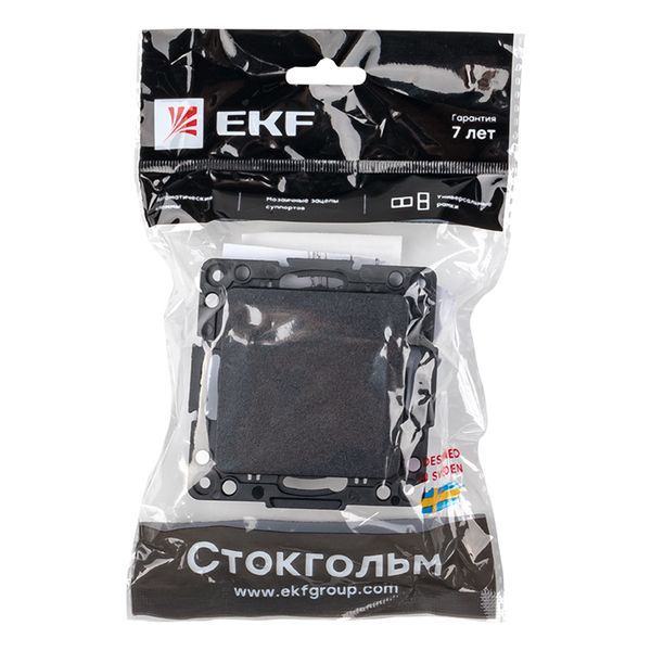 Механизм выключателя 1-кл. Стокгольм проходного 10А черн. PROxima EKF EZV10-025-10