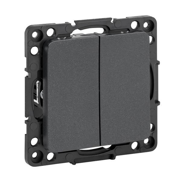 Механизм выключателя 2-кл. Стокгольм 10А черн. PROxima EKF EZV10-023-10