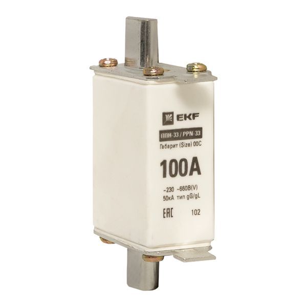 Вставка плавкая ППН-33 100/100А габарит ООС EKF fus-33/100