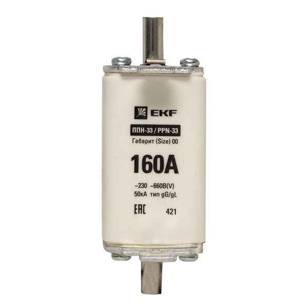 Вставка плавкая ППН-33 160/160А габарит 00 EKF fus-33/160