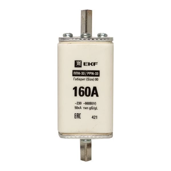 Вставка плавкая ППН-33 160/160А габарит 00 EKF fus-33/160