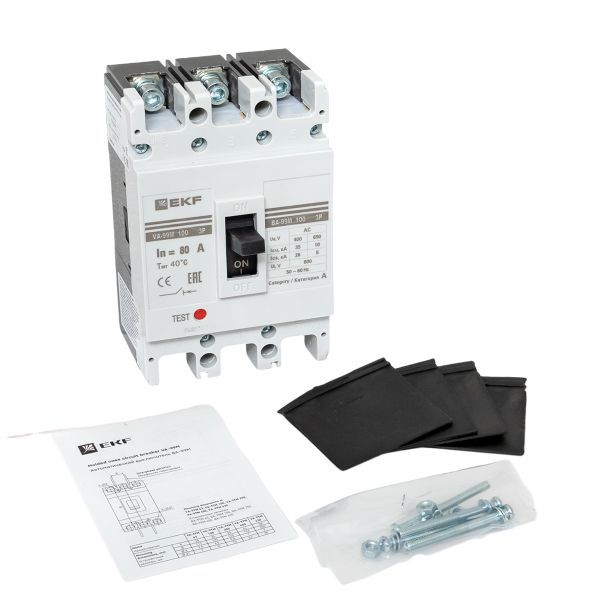 Выключатель автоматический 3п 100/80А 35кА ВА-99М PROxima EKF mccb99-100-80m