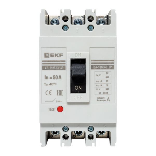 Выключатель автоматический 3п 63/50А 25кА ВА-99М PROxima EKF mccb99-63-50m