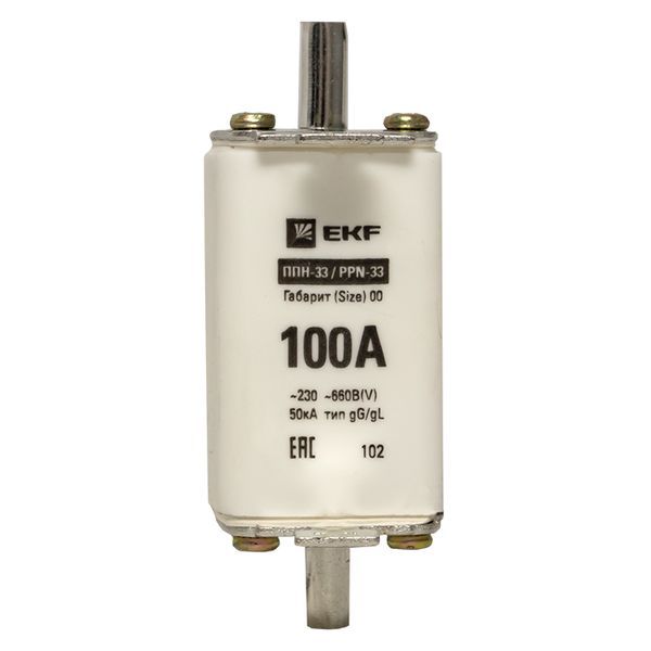 Вставка плавкая ППН-33 160/100А габарит 00 EKF fus-33/160/100