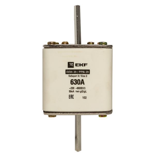 Вставка плавкая ППН-39 630/630А габарит 3 EKF fus-39/630