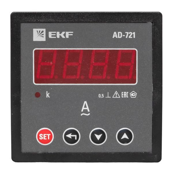 Амперметр ad-721 цифровой на панель 72х72 однофазный EKF PROxima (ad-721)