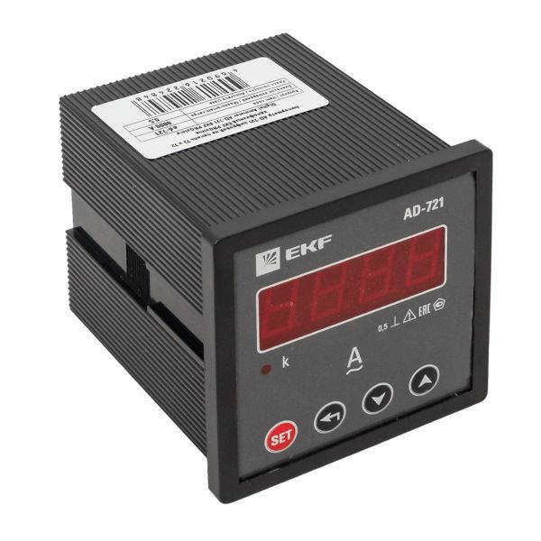 Амперметр ad-721 цифровой на панель 72х72 однофазный EKF PROxima (ad-721)
