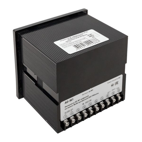 Амперметр AD-961 цифровой на панель 96х96 однофаз ный PROxima (ad-961)