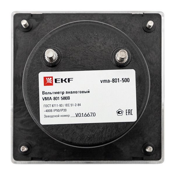 Вольтметр VM-A801 аналоговый на панель 80х80 (круглый вырез) 500В прямое подключение (vma-801-500)