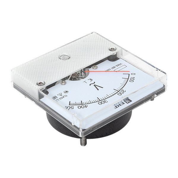 Вольтметр VM-A801 аналоговый на панель 80х80 (круглый вырез) 500В прямое подключение (vma-801-500)