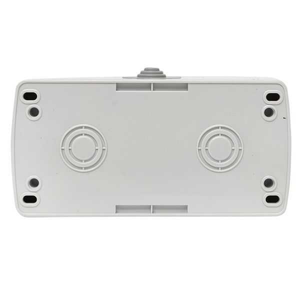 Розетка 2-местная Мурманск 16А с заземлением с крышкой IP54 серый с защитными шторками (EFR16-129-30-54)