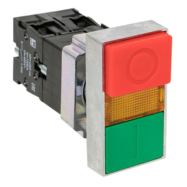 Кнопка LAY5-BW8465 I-O прямоугольная 230В NO+NC PROxima (pbn-bw8465)