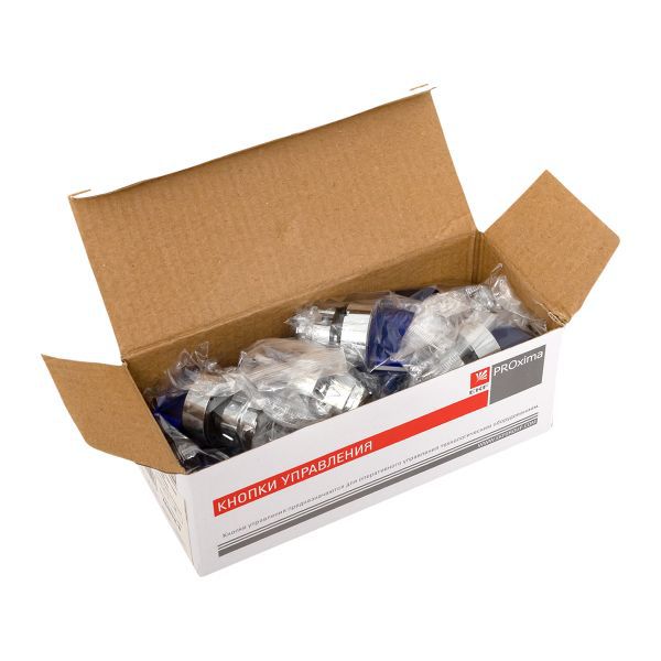 Механизм переключателя исполнительный ХB4 синий на 3 положения возвратный без фиксации без подсветки с короткой ручкой PROxima (XB4BD3L-B)