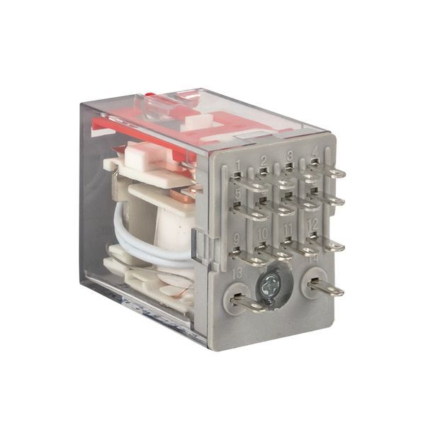 Реле промежуточное с кнопкой и мех. Индикацией RPAt 22/4 5A 230В AC EKF AVERES (rpat-22-4-230AC)